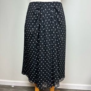 Vince Polka Dot Midi Skirt